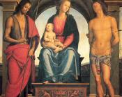彼得罗 贝鲁吉诺 : Madonna and Child with Saints John the Baptist and Sebastian